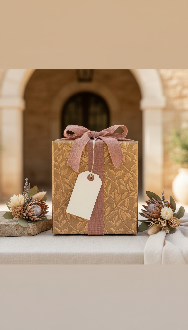 Antique Gold Botanical Gift Box