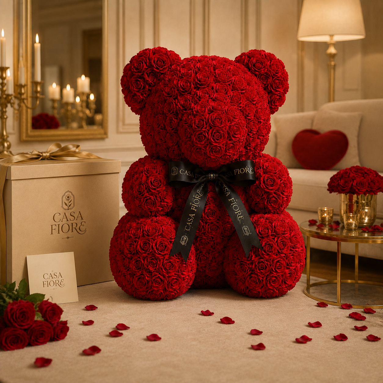 Casa Fiore Red Rose Teddy 1.5 Metres - lifestyle 2