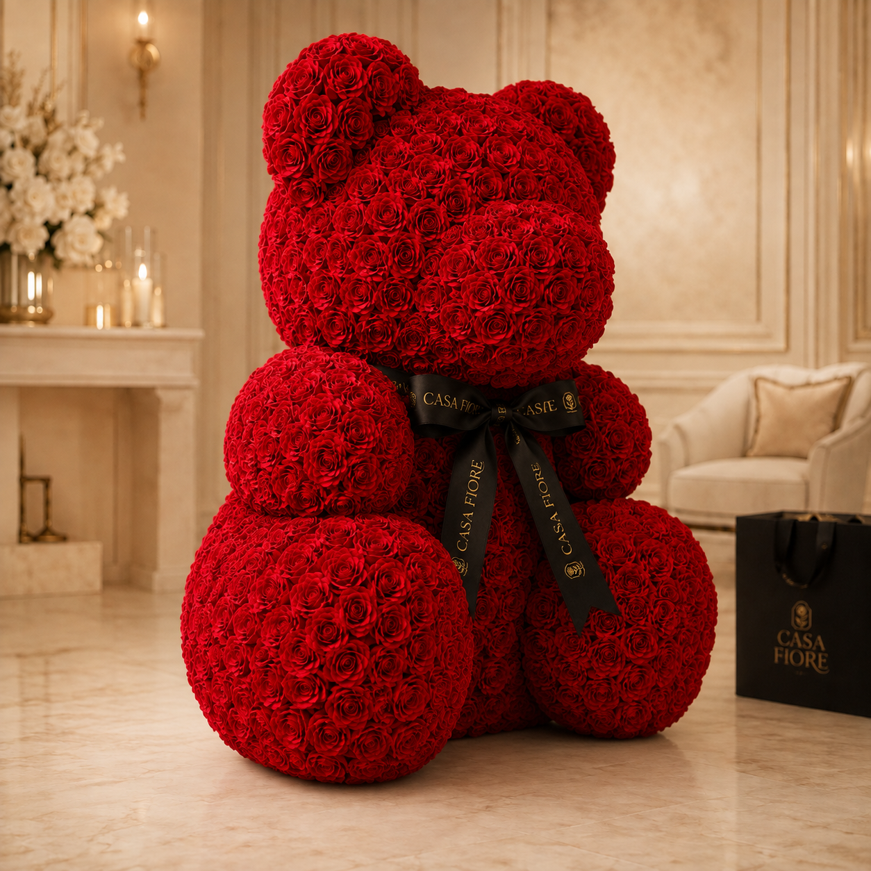 Casa Fiore Red Rose Teddy 1 Metre - lifestyle 2
