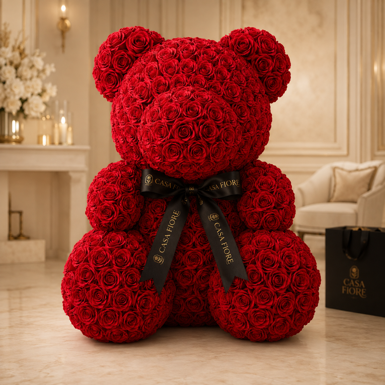 Casa Fiore Red Rose Teddy Small - lifestyle 1